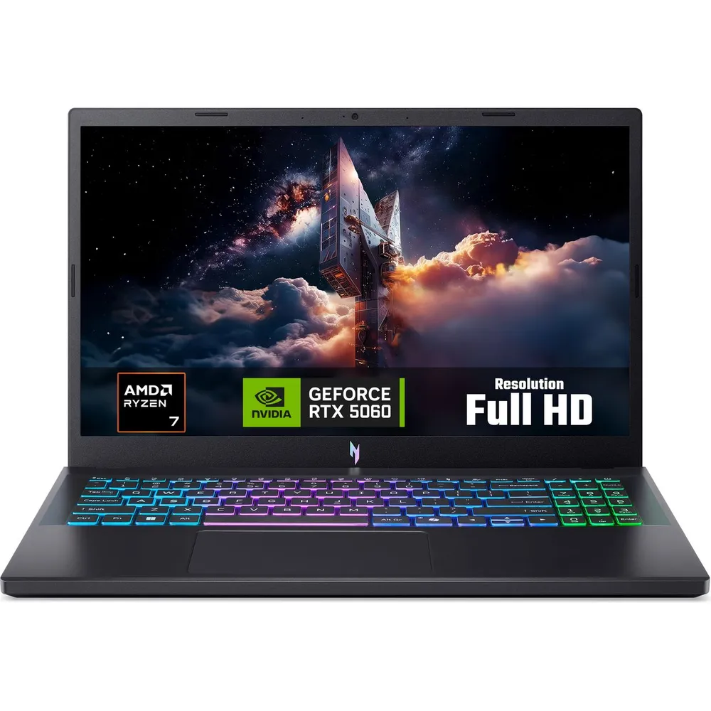 Acer Nitro V 15 V15 (ANV15-A31) 15.6" Gaming Laptop - NVIDIA® GeForce RTX™ 5060, AMD Ryzen™ 7, 512GB SSD - Black