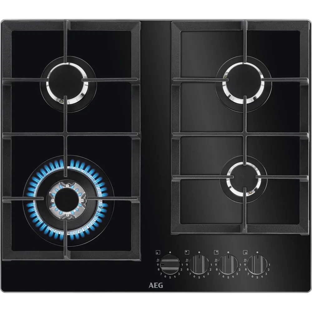AEG HKB64420NB 59cm Gas Hob - Black