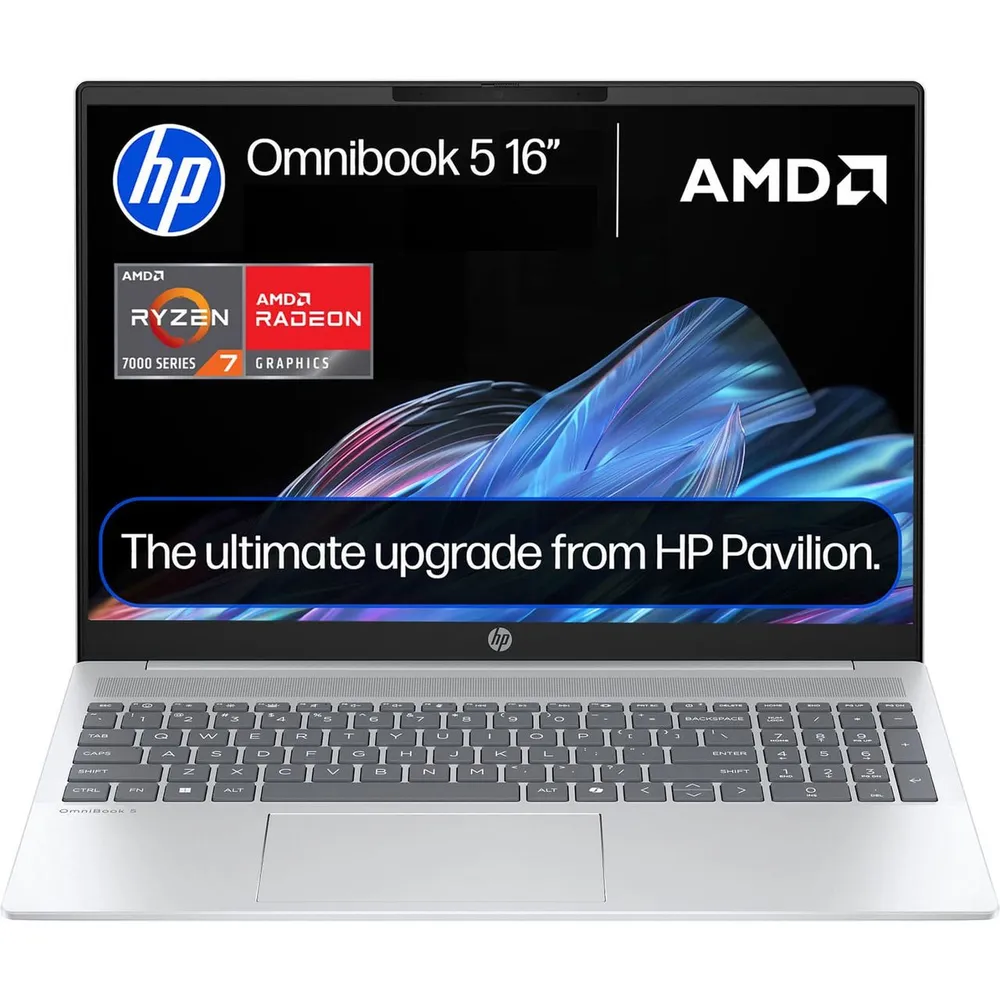HP OmniBook 5 16-bc1001na 16" Laptop - AMD Ryzen™ 7, 1TB SSD, 16 GB RAM - Silver